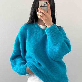 V-neck Wool Loose Fit Knit