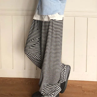 Frozen Striped Elastic Waist Pants