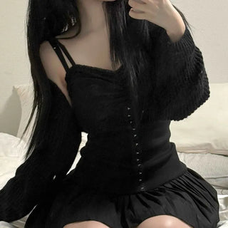 Lace Shirred Pleated Mini Dress