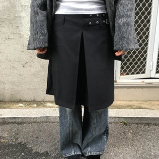 Buckle Midi Skirt