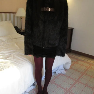 High-neck fur jacket (3 colors)