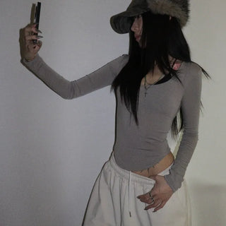 SQUARE Fleece-lined Long Sleeve Tee