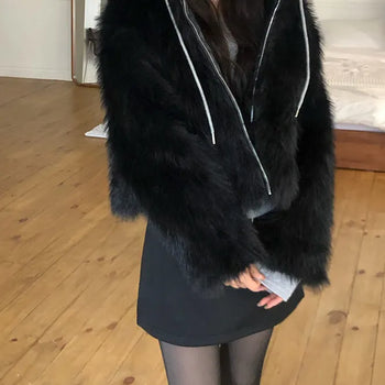 Hezen Fur Hooded Jacket
