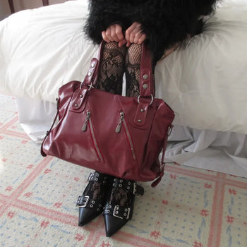 Diagonal Zipper Shoulder Crossbody Bag (4 colors)