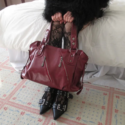 Diagonal Zipper Shoulder Crossbody Bag (4 colors)