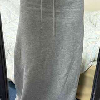 Soft Sweat Banding Straight Maxi Skirt