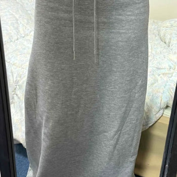 Soft Sweat Banding Straight Maxi Skirt