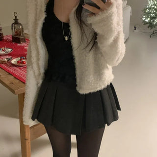Dewey Poodle Fluffy Knit Cardigan