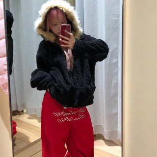 Star lettering pintuck pants