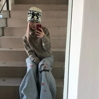 ribbon knit beanie