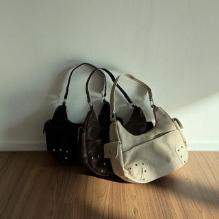Chunky Round Hobo Bag   Way Handbag Mini Tote Shoulder Crossbody Bag