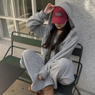 Humming High-Neck Fleece Two-Way Zip-Up