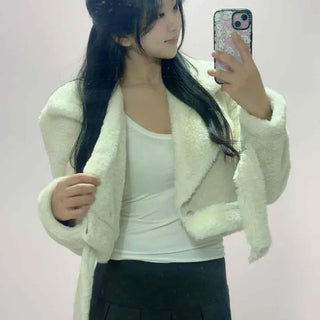Short Cropped Shearling Jacket