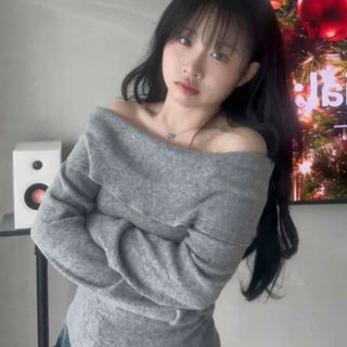 Sexy Vintage Oversized Off-Shoulder Loose Fit T-shirt