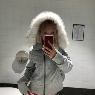 All Fur Hood Zip-Up Jumper