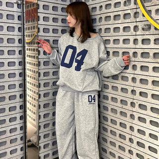 Big Size Lettering 04 Oversized Two-Piece Set