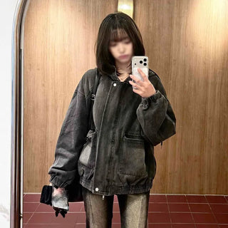 Vintage Washed Oversized Collared Jumper