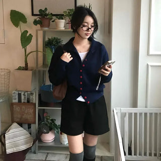 Basic Minimal High-Waisted Wide Shorts