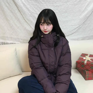 Wide Collar Cocoon Fit Heavy Down Long Padded Jacket