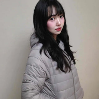 Soft Color High-Neck Loose-Fit Short Padded Jacket