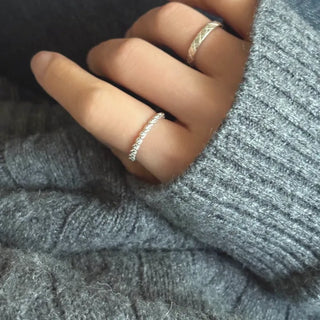 Dense Rope Layered Open Ring