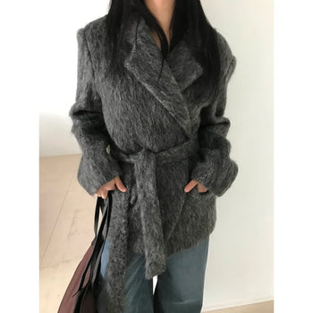 Hairy Belt Jacket (2 colors)