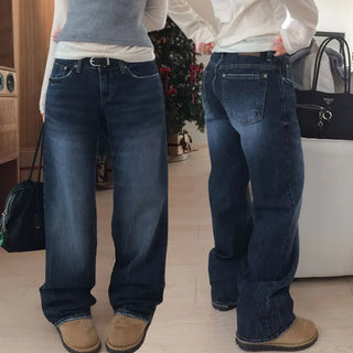 Vetage Low Semi-Denim Wide Pants
