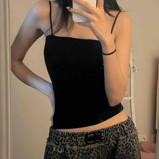 Slim Fit Square Neck Crop Sleeveless