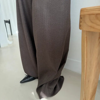 Annie Double-Tuck Striped Slacks