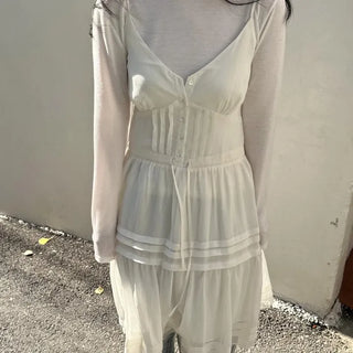 Brûlée chiffon layered dress