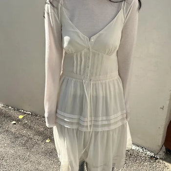 Brûlée chiffon layered dress
