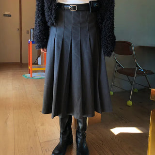Pleats Long Skirts