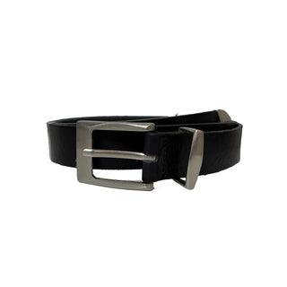 Cowhide square black belt