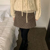 Latte Check Mini Skirt 2 colors