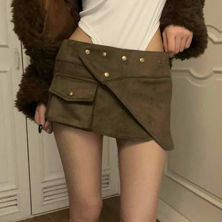 Gold stud authentic wrap skirt