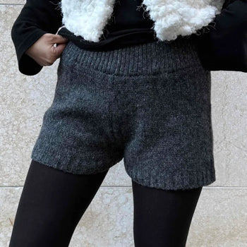 Merino A-line Knit Shorts