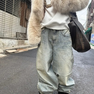 Bay Vintage Yellow Light Blue Semi-Wide Denim