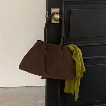 Lambreu Suede Peddler Big Shoulder Bag
