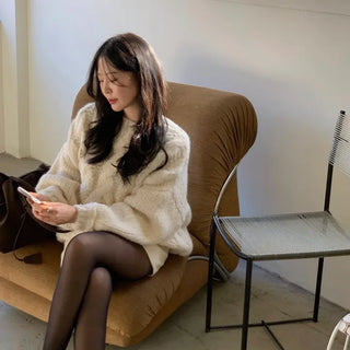 Daymoon Wool Thick Cable Knit Oversized Knit