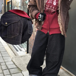 Cube Daily Hip Back Pocket Non-Fade Fleece-Lined Wide Pants