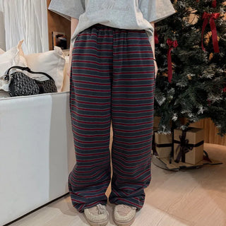 Airpie Stripe Elastic Waist Wide Pants