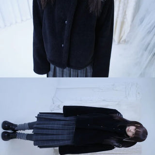 Pome High-Neck Sheepskin Coat