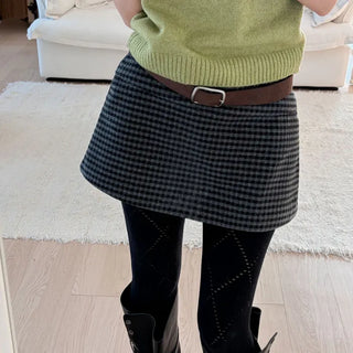 Radion Low Check Skirt Pants