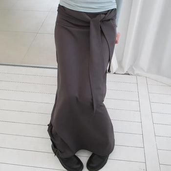 Tie Maxi Skirt (2 colors)