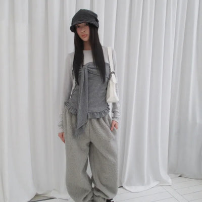 Soft fur banding pants (4 colors)