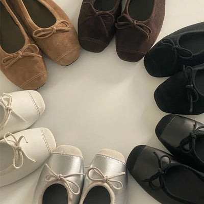 Creepen Ribbon Flat Shoes [Sheepskin]