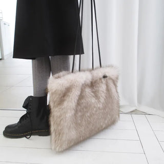Fur Square Shoulder Bag (2 colors)