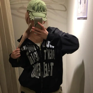 Heart Dot Point Hood Zip-Up