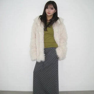 Polka dot maxi long skirt