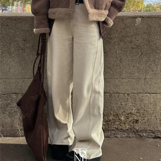 Made. Campbell Curved Cotton Wide Pants Cut-out Daily Trousers